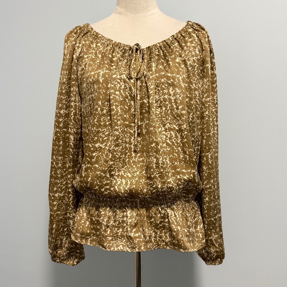 Michael Kors Women’s 3/4 Sleeve Elastic Waist Blouse Size‎ M